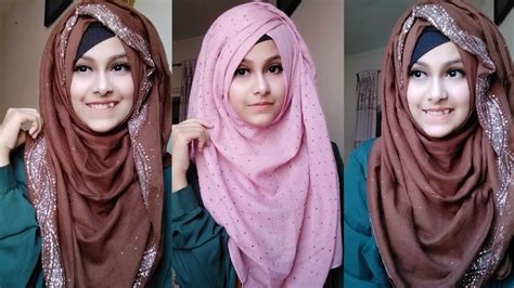 party hijab tutorial  noshin nower youtube