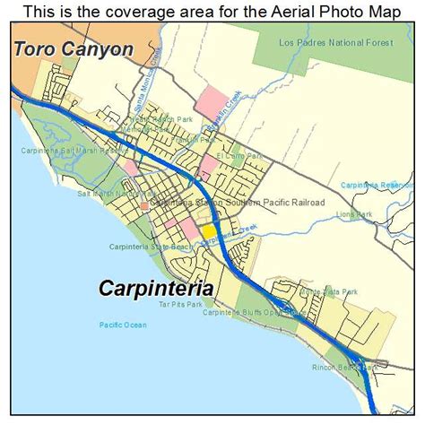 aerial photography map  carpinteria ca california