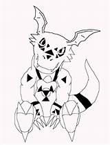 Digimon Guilmon Lineart sketch template