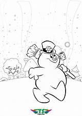 Frosty Snowman Coloring Happy Pages Tsgos Printable Visit Christmas sketch template