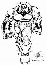 Superheroes Villain Juggernaut sketch template