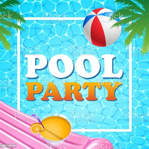 Summer Pool Party Stock Illustration Download Image Now Backgrounds