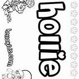 Hollie Pages Coloring Names Name Holly Girls Hayley Hellokids sketch template