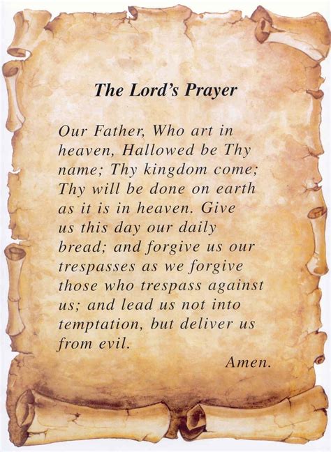 printable lords prayer