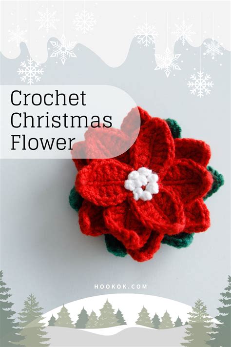 crochet christmas flower pattern hookok