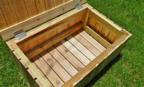 wooden deck storage box plans deck storage box ideas