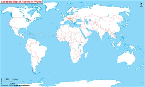 austria   austria located   world map