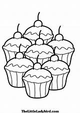 Coloring Pages Pastry Getcolorings Cupcake Color Printable sketch template