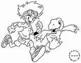 Digimon Mewarnai Belajar sketch template