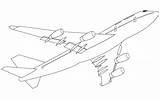 747 Boeing 400 Coloring Pages Printable Drawing Artwork Airplanes sketch template