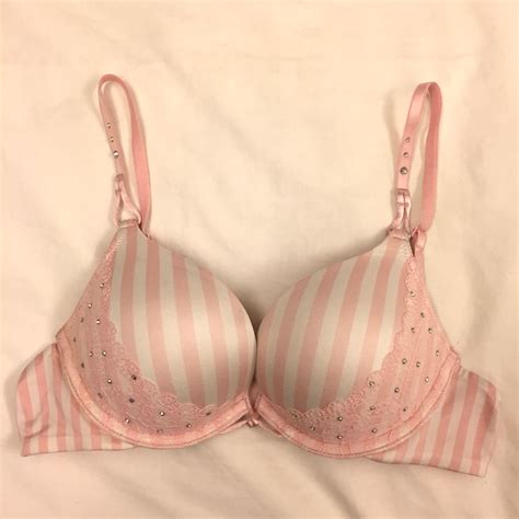 Bn Victoria’s Secret Push Up Bra In Pink Stripes Price