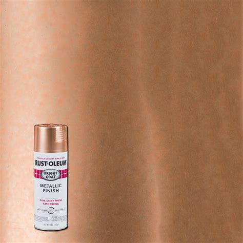 rust oleum stops rust  oz bright coat metallic copper spray paint