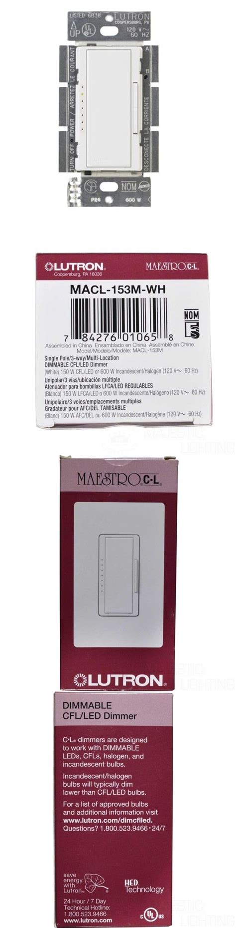 dimmers  lutron macl  wh maestro  watt multi location cfl led dimmer white buy