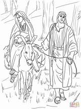 Coloring Joseph Mary Bethlehem Pages Road Jesus Egypt Printable Christmas Supercoloring Nativity Flight Into Josef Marie Und Religious Super Adult sketch template