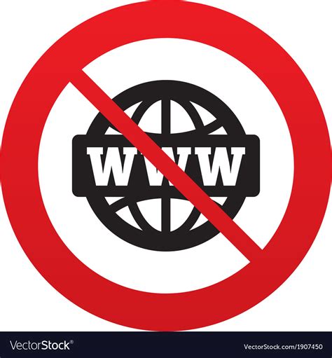 www sign icon world wide web symbol royalty  vector