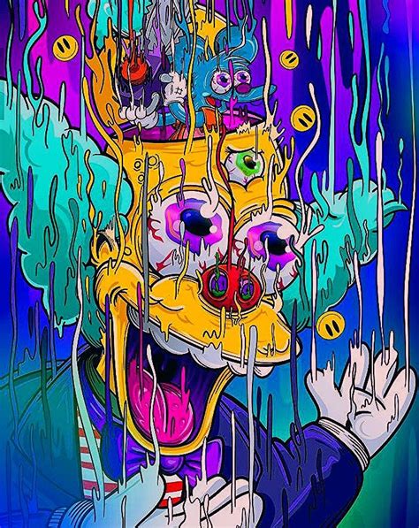 Simpson Psychedelic Wallpaper Bart Simpsons Trippy