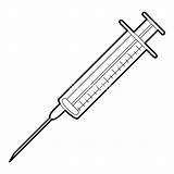 Syringe Vectorified sketch template