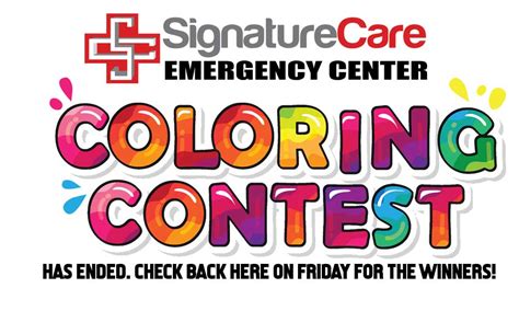 kids coloring contest signaturecare emergency center  hour er