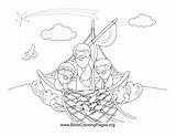 Coloring Disciples Nets Fishermen sketch template