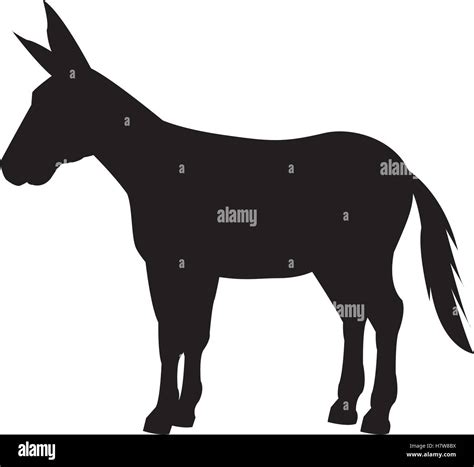 donkey silhouette isolated icon vector illustration design stock vector