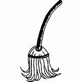 Broom Clipart Mop Coloring Template Pages Cliparts Clip Library sketch template