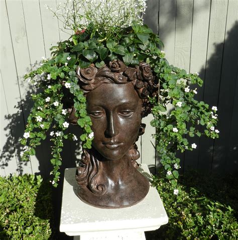 dazzling head planters  add  fun   garden