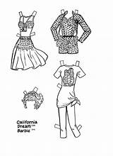 Barbie Coloring Paper Doll Book Clothes Pages Color Dolls Clothing Printables Printable Girl May Moms Wonder Dream California Choose Board sketch template