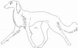 Saluki Lineart sketch template