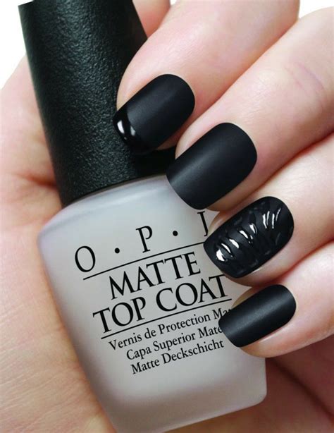 matter nagellack Überlack von opi und designs in schwarz nageldesign matt matter nagellack