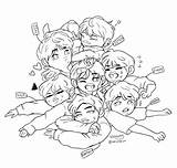 Bts Coloring Pages Chibi Fanart Kpop Sheets Army Printable Color Para Jin Print Amino Getcolorings Logo Template Colorings Sketch Books sketch template