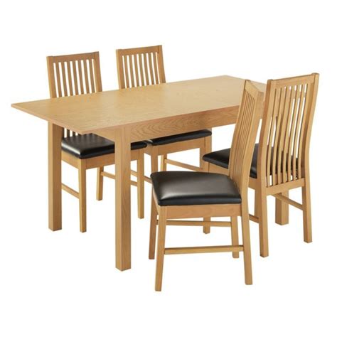 buy home addingham extendable table   paris chairs black  argos