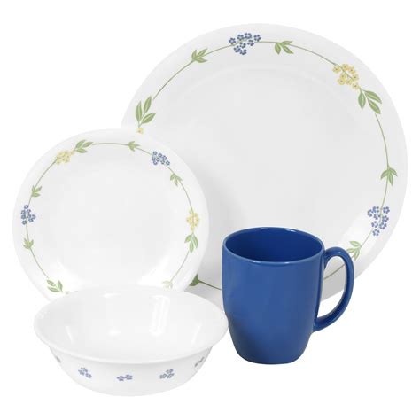 corelle livingware secret garden  piece dinnerware set