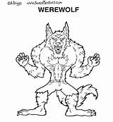 Werewolf Lobo Loup Garou Coloriages Ko Colorier sketch template