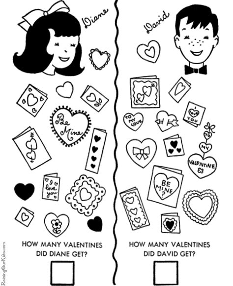 printable valentine card coloring pages