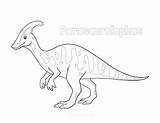 Parasaurolophus Spinosaurus sketch template
