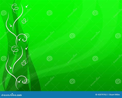 green floral background shows flower stem  growth stock illustration