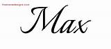 Max Name Tattoo Designs Calligraphic Male Names Graphic Print Freenamedesigns sketch template