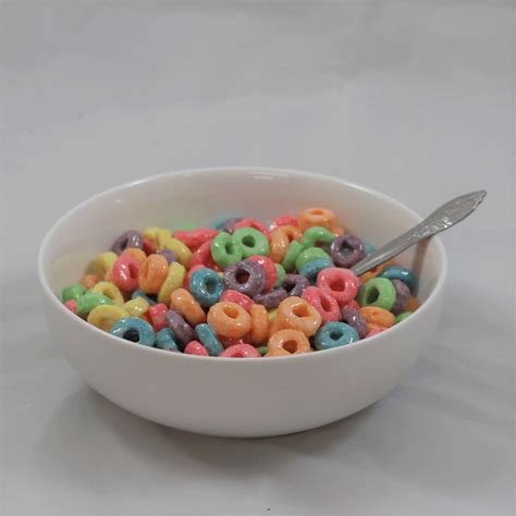 cereal bowl fruit loops  dough