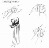 Claws Wolverine Drawingforall Drawn sketch template