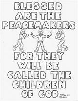 Coloring Pages Peacemakers Kids Blessed Printable God Matthew Beatitudes School Sunday Clipart Am Coloringpagesbymradron Sheets Peacemaker Bible Isaac Child Beatitude sketch template