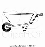 Coloring Barrow Gardening Outline Wheel Royalty Clipart Illustration Toon Hit Rf sketch template