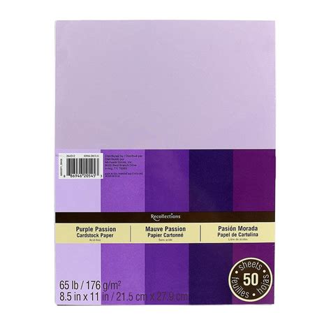 Michaels Purple Passion 8 5 X 11 Cardstock Paper By Recollections 50 Sheets