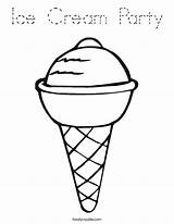 Ice Cream Coloring Party Outline Built California Usa Cone sketch template