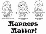 Manners Table Coloring Pages Good Kids Clipart Clip Cliparts Manner Etiquette Preschool Printable Activities Colouring Library Worksheet Behavior Symbols Arts sketch template
