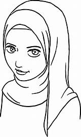 Muslim Coloring Girl Anime Pages Islamic Hijab Girls Kids Color Wecoloringpage Drawings Ana Visit sketch template