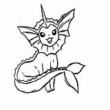 Vaporeon Coloring Pages Pokemon Color Clipart Printable Library Getcolorings Getdrawings Comments sketch template