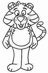 Tiger Coloring Tigers Pages Kids Clip Print Sheet Clipart Advertisement Use Tigres sketch template
