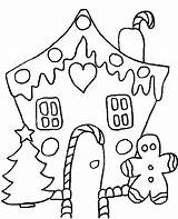 Coloring Christmas Pages House Gingerbread Printable Color December Print Sheets Holiday Man Book Kids 2010 Gingerbeard Colouring Part Clipart Getcolorings sketch template