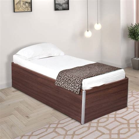 spacewood engineered wood single box bed price  india buy spacewood engineered wood single
