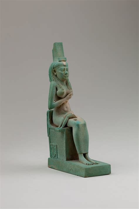 statuette of isis and horus late period ptolemaic period the